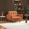 Wave Leatherette Sofa Set - Luxe Maple 1 Seater