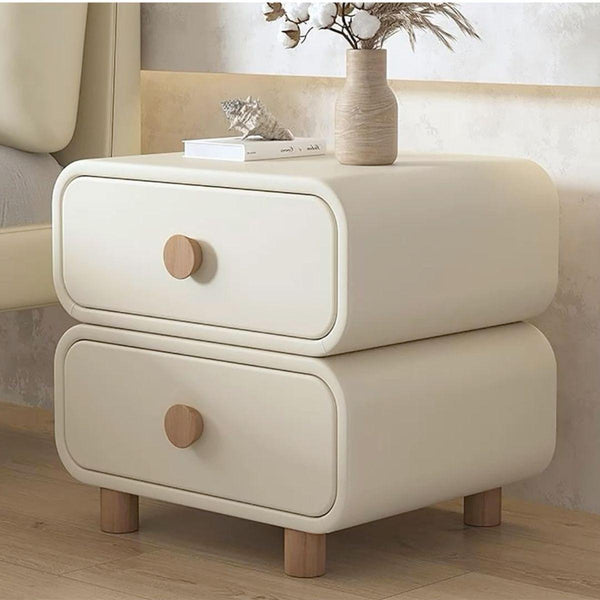 Mario Bedside Table In PU Polish.