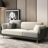 Bubbly Premium Sofa Set in Suede White + Charcoal