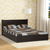 Cleopatra Bed with Storage in Brown Finish - Luxe Maple