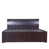 Ellis Wooden Bed with Storage in Brown Finish - Luxe Maple