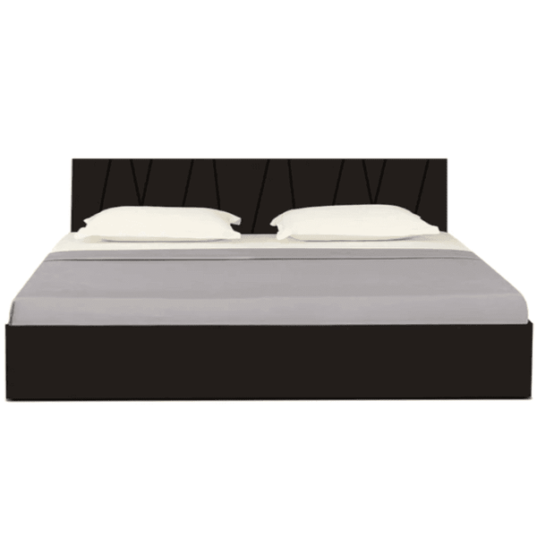 Axis Wooden Bed with Storage in Brown Matte Finish - Luxe Maple