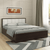 Art Living Upholstered Bed with Storage in Brown Finish - Luxe Maple
