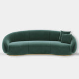 Krish Curved Premium Sofa Set in Suede