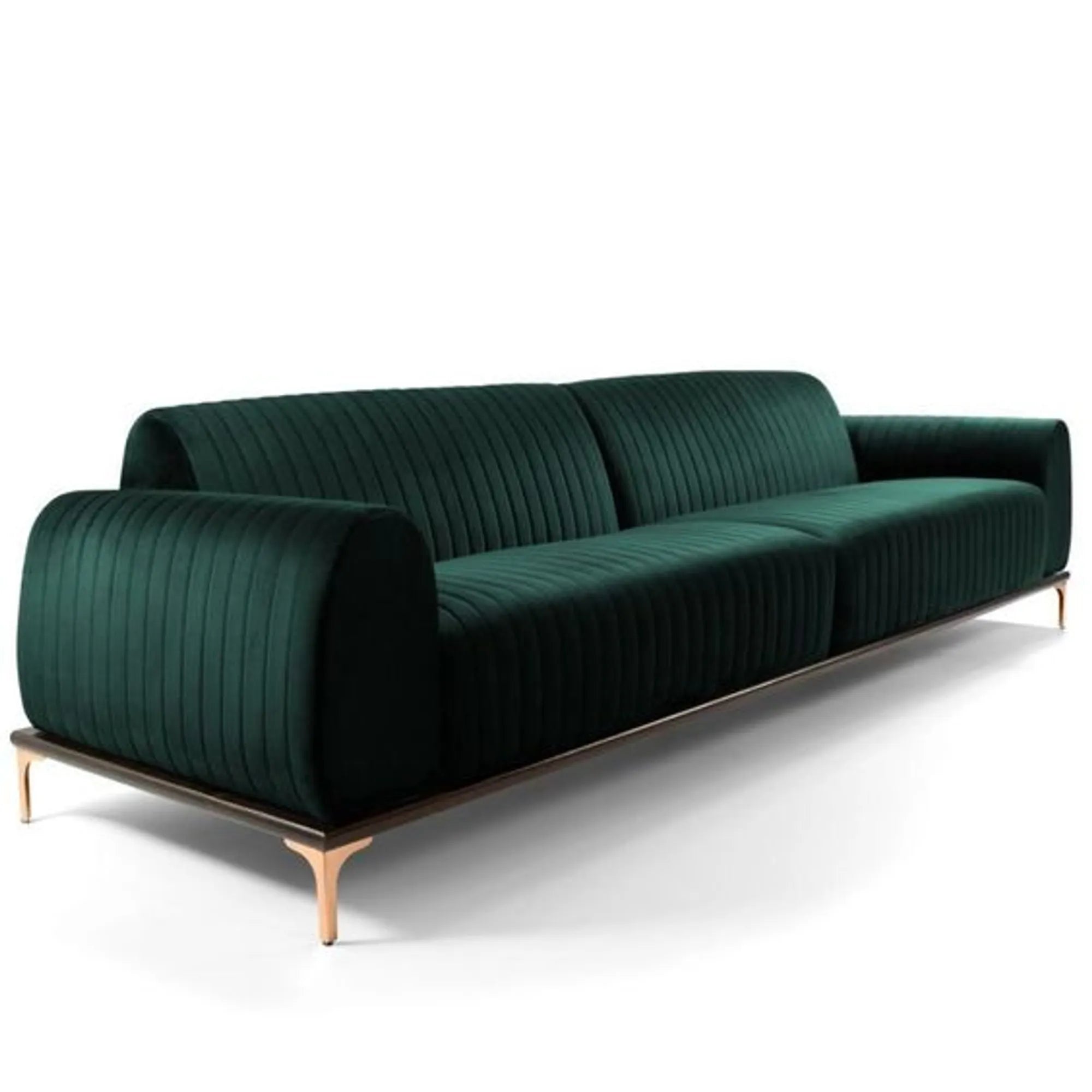 Allure Premium Sofa Set in Suede Green