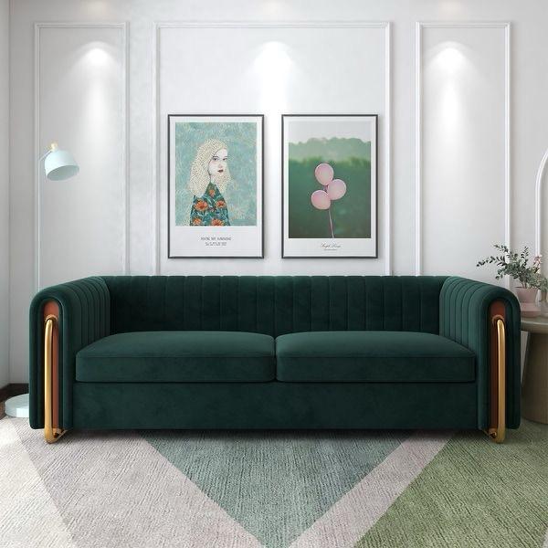 Modern Premium Sofa Set in Suede Charcoal