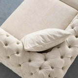 Ronaldo Chesterfield Sofa Set In Suede
