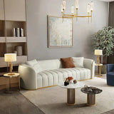 Ibiza Upholstered Sofa Set in White Suede