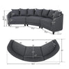 Rolex Round Modern Molfino Sectional Sofa