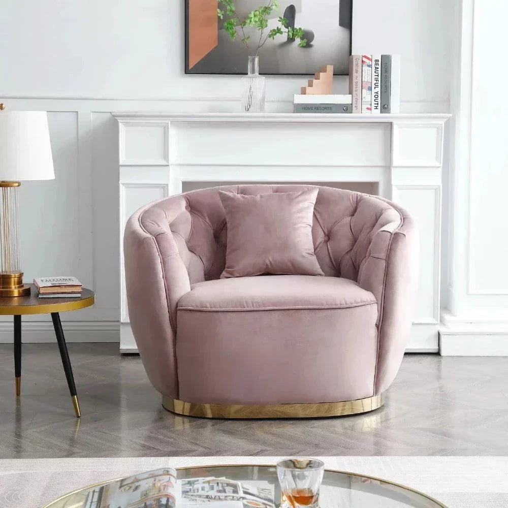 Rolex Chesterfield Suede Tufted Sofa Set 1 Seater
