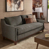 Donald Luxury Straight Line Sofa Set Charcoal