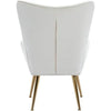 Kitty Button-Tufted Wingback Chair - Luxe Maple