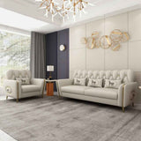 Asian Premium Straight Line Chesterfield Sofa Set in Leatherette