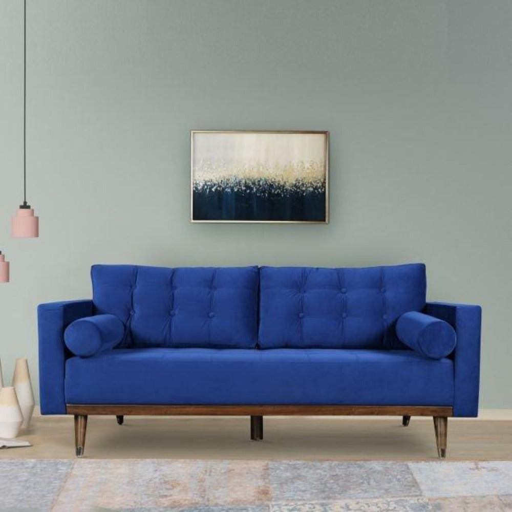 Mercury Straight Line Sofa Set in Blue 3+2+2 Seater