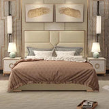 American Luxury Upholstered Bed in Suede King Pro