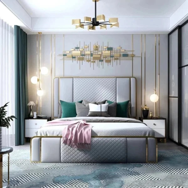 Matrix Luxury Upholstered Bed In Leatherette