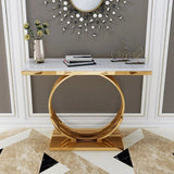 Rolex Golden Console Table - Stainless Steel