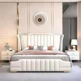 Alexa Luxury Upholstered Bed in Leatherette King Pro