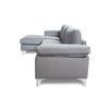 Inox Modern Suede Sectional Sofa - Luxe Maple