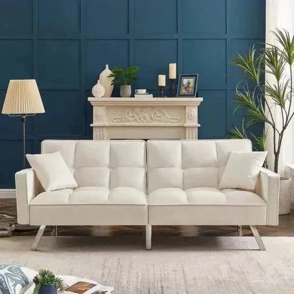 Blockbox Modern Suede Sofa Sets - Luxe Maple
