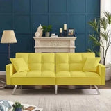 Blockbox Modern Suede Sofa Sets Yellow