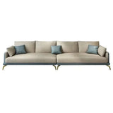 Mono Luxury Modern Sofa Sets In Leatherette 3 Seater Blue