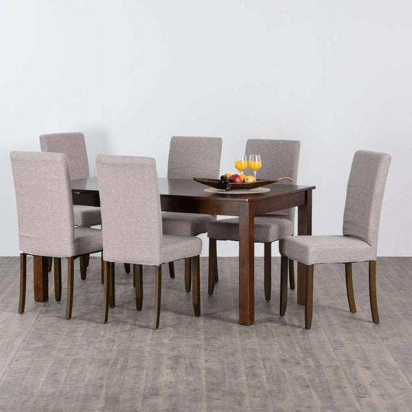 Rolex 6 Seater Dining Table in Grey/Wenge - Luxe Maple