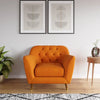Nuke Couch Accent Chair in Orange Color - Luxe Maple