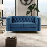 Livup Chesterfield Sofa Set 2 Seater Blue
