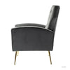 Jacky Chesterfield Chair in Suede - Luxe Maple