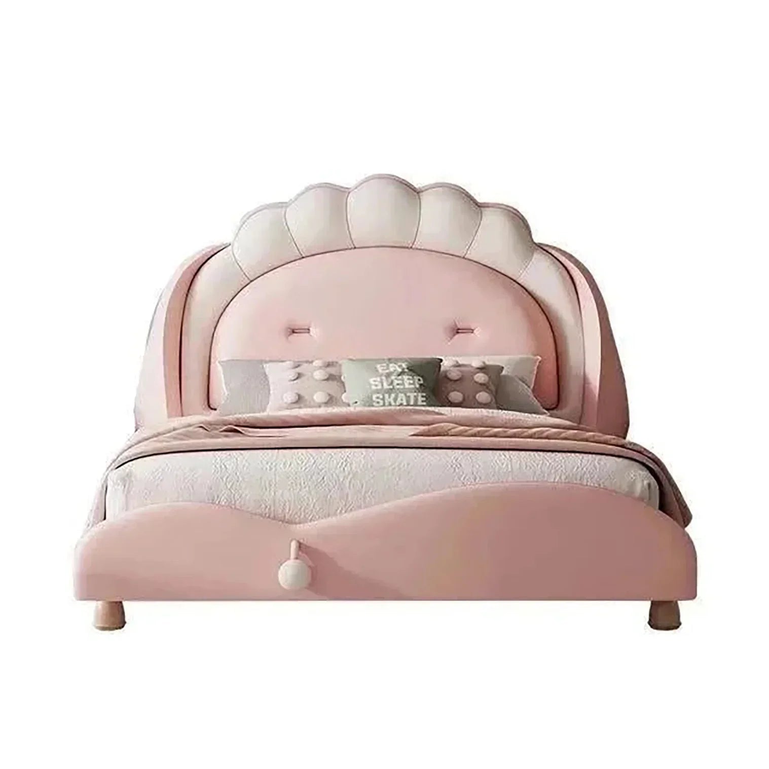 Kido Upholstered Kids Bed Without Storage in Suede