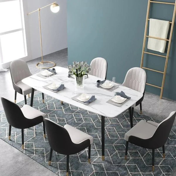 Rolex Luxury 6 Seater Dining Table in Black - Luxe Maple