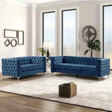 Livup Chesterfield Sofa Set Blue