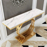 Rolex Golden Console Table - Stainless Steel