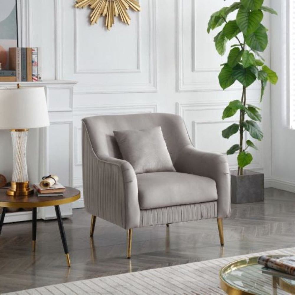 Tesla Straight Line Sofa Set in Grey 1 Seater