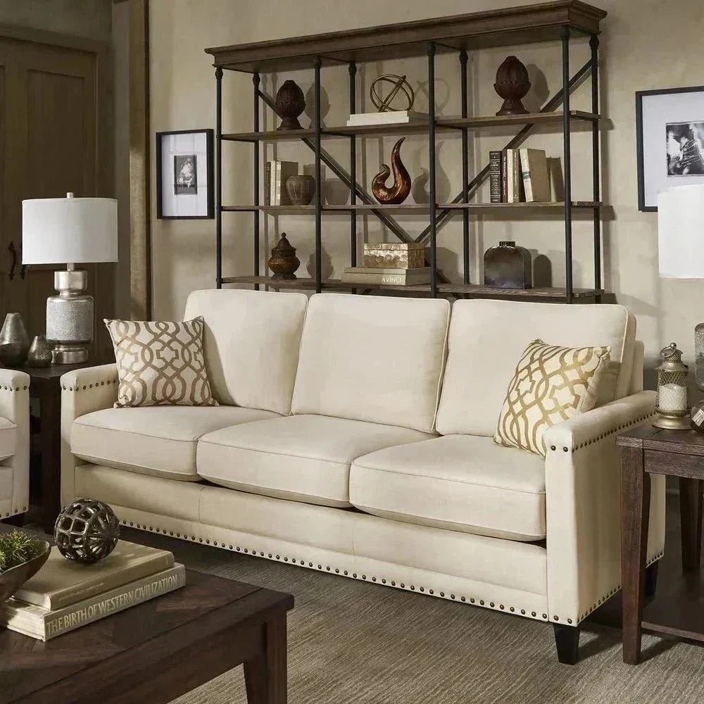 GoPro Line Sofa Set in Beige 3 Seater