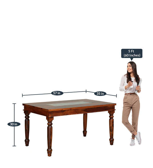 Superb 6 Seater Dining Table in Wenge Color - Luxe Maple