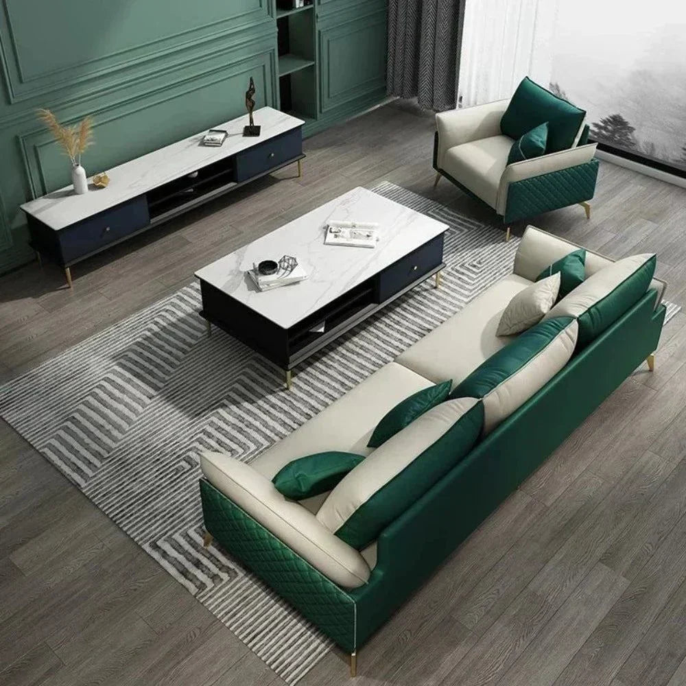 Mono Luxury Modern Sofa Sets In Leatherette