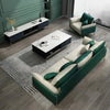 Mono Luxury Modern Suede Sofa Sets In Leatherette - Luxe Maple