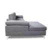 Inox Modern Suede Sectional Sofa - Luxe Maple