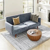 Hexa Luxury Mid-Century Sofa In Suede 2 Seater