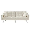 Blockbox Modern Suede Sofa Sets - Luxe Maple
