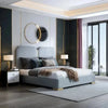 Logic Luxury Upholstered Bed In Suede