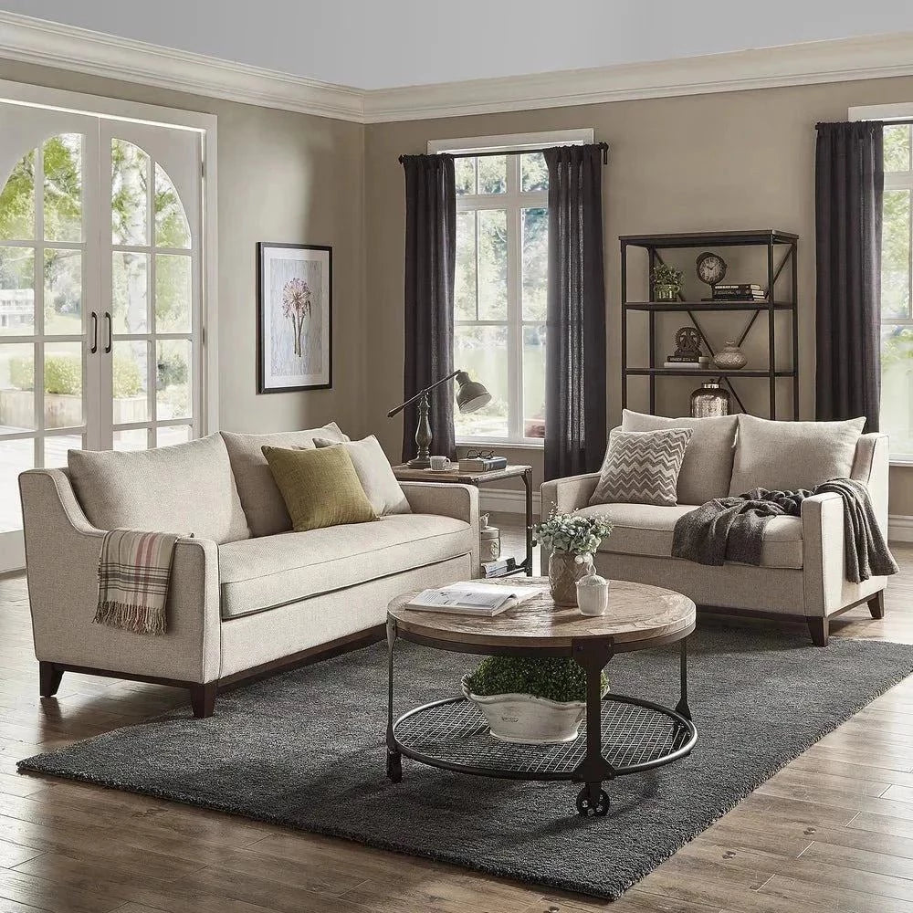 Donald Luxury Straight Line Sofa Set Beige