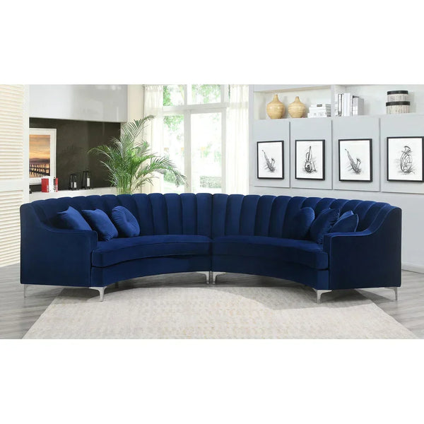 Mexican Round Modern Suede Sectional Sofa