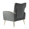 Jacky Chesterfield Chair in Suede - Luxe Maple