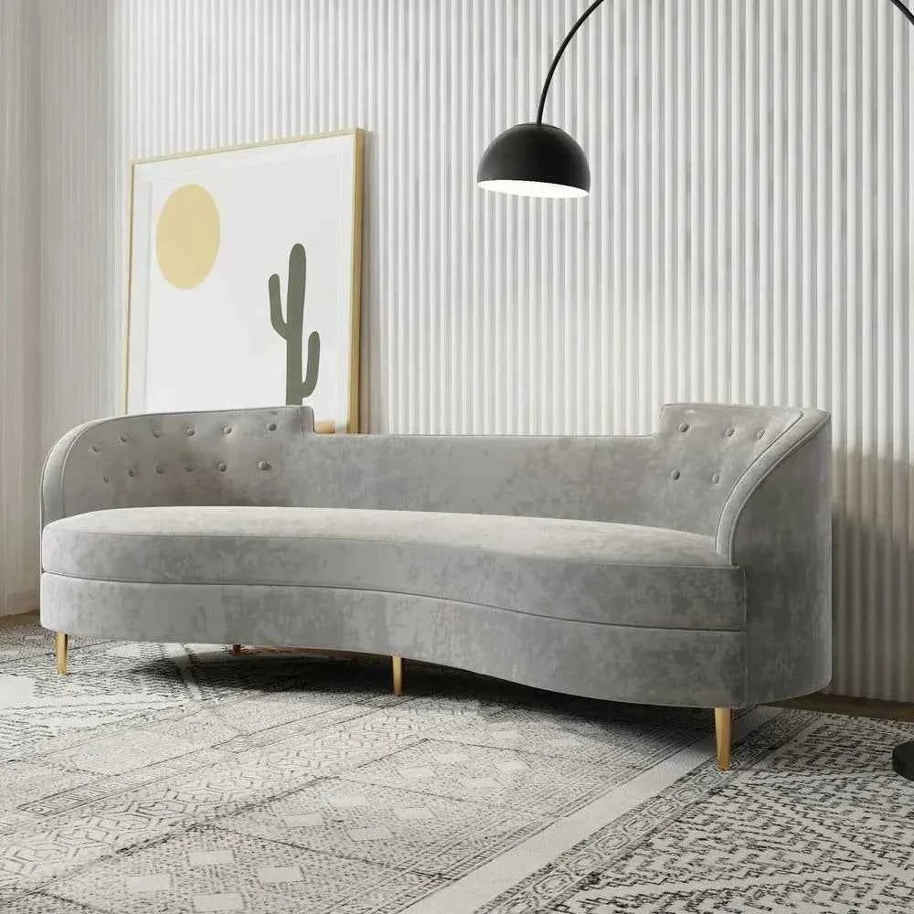 Perfecto Luxury Modern Suede Sofa Set