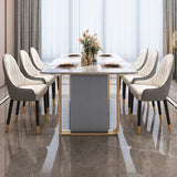 Volvo Luxury 6 Seater Dining Table in Golden Stainless Steel