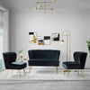 Beccy Luxury Straight Line Sofa Set Black