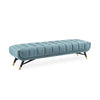 Cross line Lounger in Suede Sky Blue